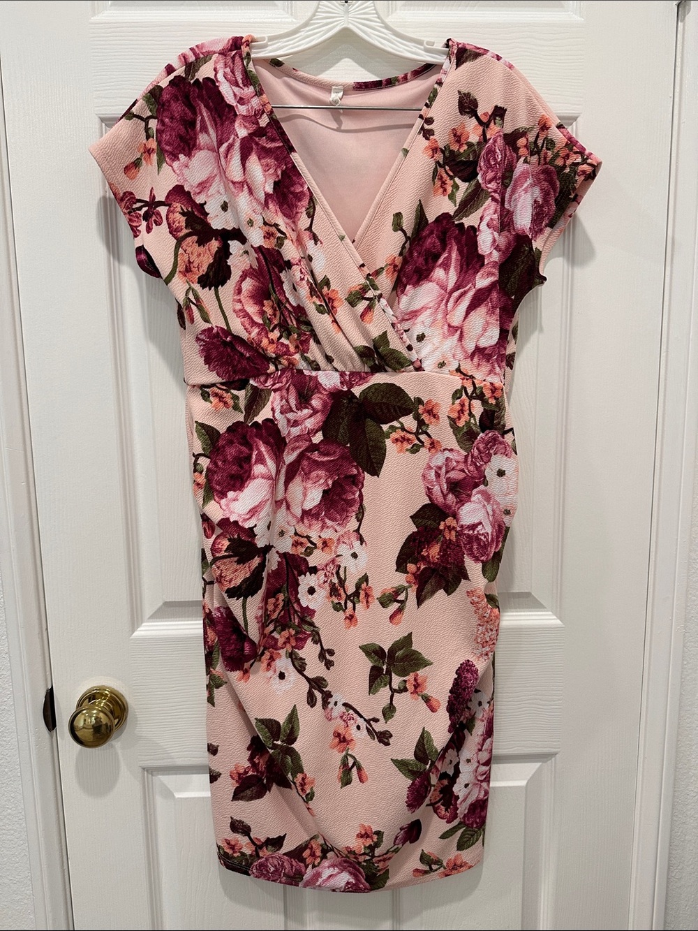 Pinkblush Maternity Pink Floral Midi Dress